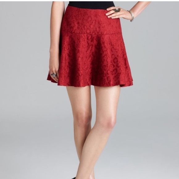 Free People Chenille Cheetah Skirt Size 6 - Picture 5 of 8